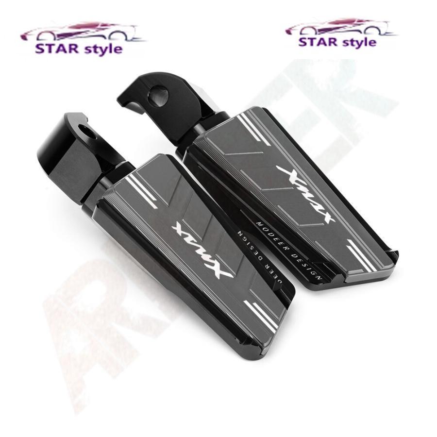 Protections Repose-pieds Footpeg Pour Yamaha XMAX 125-400 (2017-2024) - Aluminium CNC + Caoutchouc - Noir - Lot De 4 - 11
