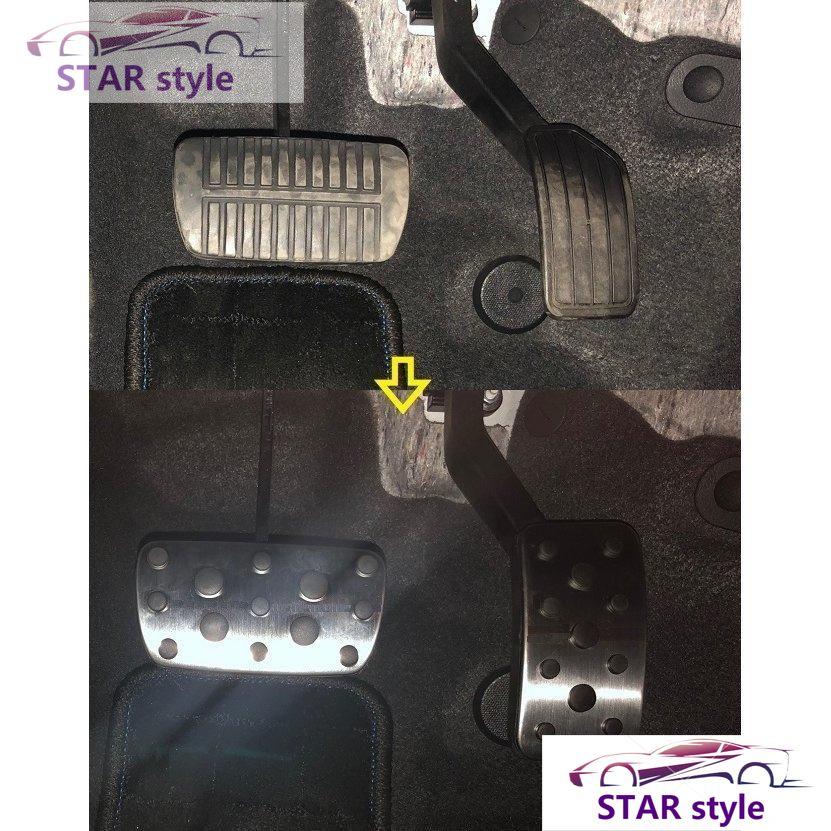 スバル SUBARU 現行型 インプレッサ フォレスター XV ステンレスペダルカバー ペダル ペダルカバー AT用 ２セット 工具不要 取付簡単｜star-style｜04