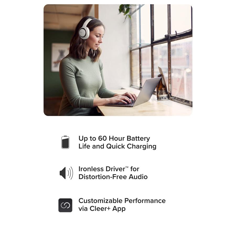 ★動作確認済み Cleer Audio， Enduro ANC Noise Cancelling Headphones， Long Lasting 60 Hour Battery， Ambient Sound Levels， Bluetooth Headphones， ...1 [並行輸入品] 【N2346566922】(14335円)