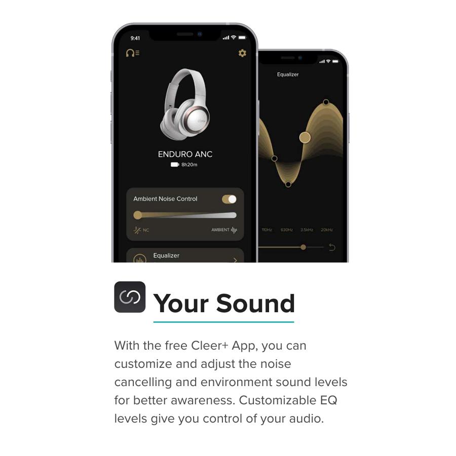 ★動作確認済み Cleer Audio， Enduro ANC Noise Cancelling Headphones， Long Lasting 60 Hour Battery， Ambient Sound Levels， Bluetooth Headphones， ...1 [並行輸入品] 【N2346566922】(14335円)