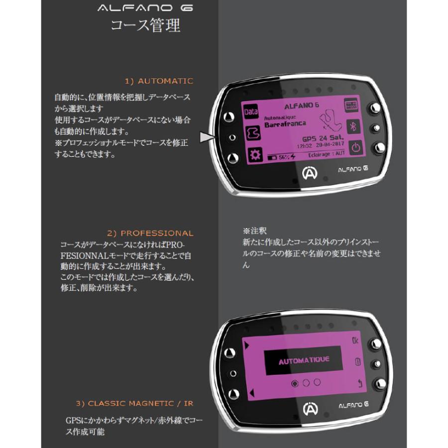 アルファノ6-1T レーシングカート用 GPSラップタイマー データ