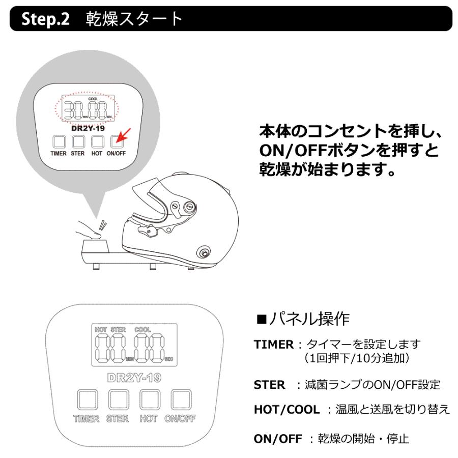 ドクタードライ ヘルメットドライヤー乾燥機 タイマー 減菌機能付き Dr Dry Drdry Helmetdryyer Star5 スターファイブ 通販 Yahoo ショッピング