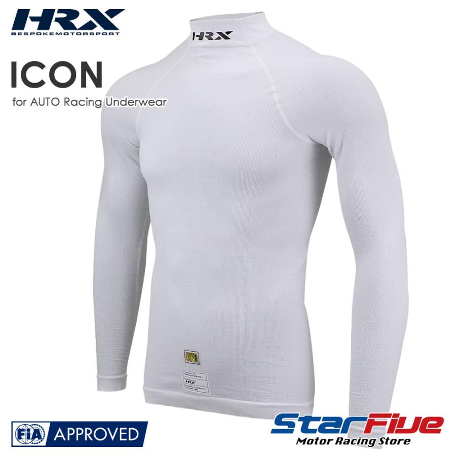 HRX 耐火シャツ 4輪用 ICON アイコン ホワイト FIA8856-2018公認 