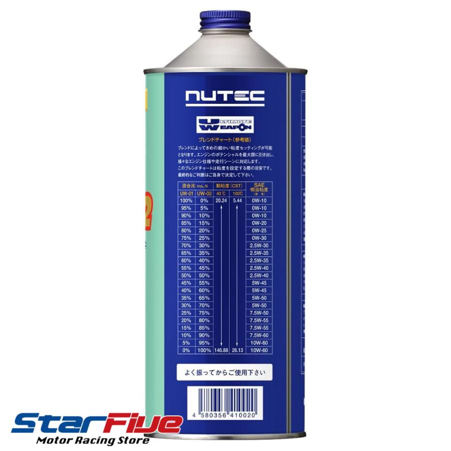 NUTEC（ニューテック） エンジンオイル UW-02 10W-60 1L NUTEC 4