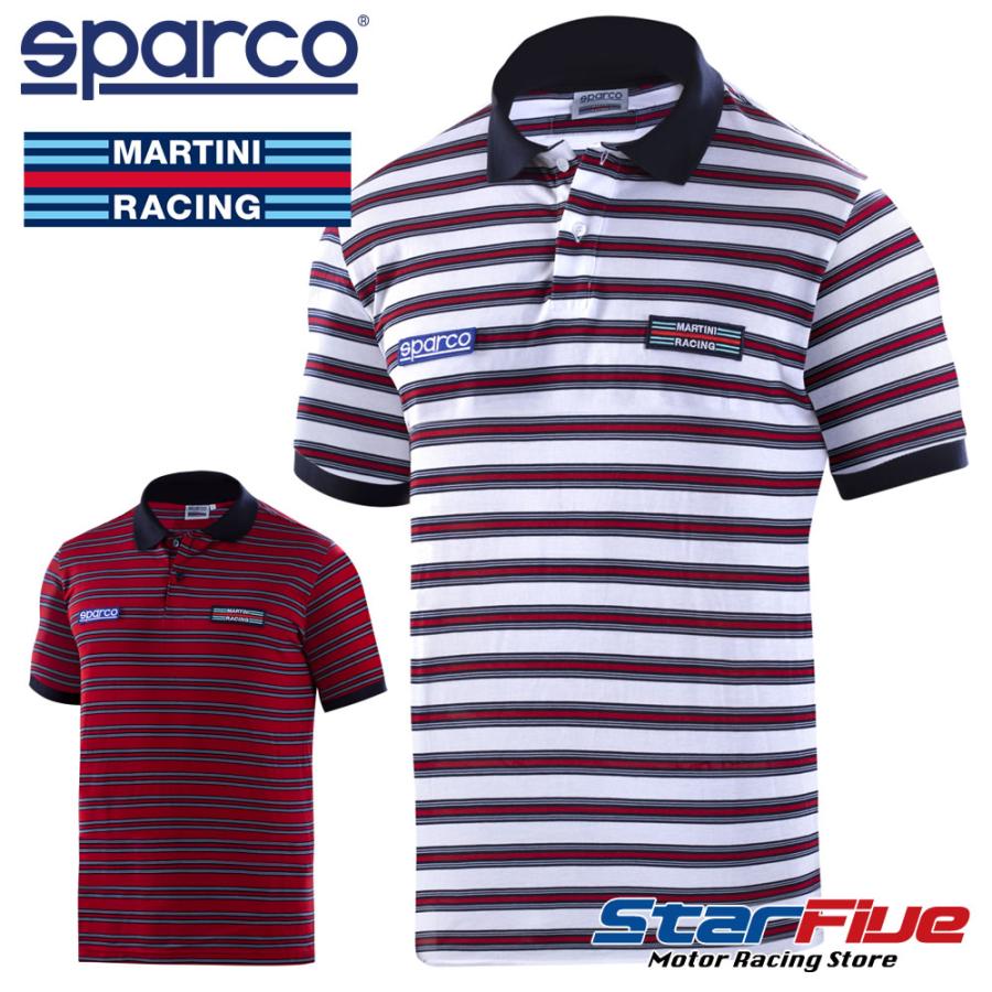 スパルコ マルティーニレーシング ポロシャツ POLO REPLICA STRIPED Sparco MARTINI RACING 2023年