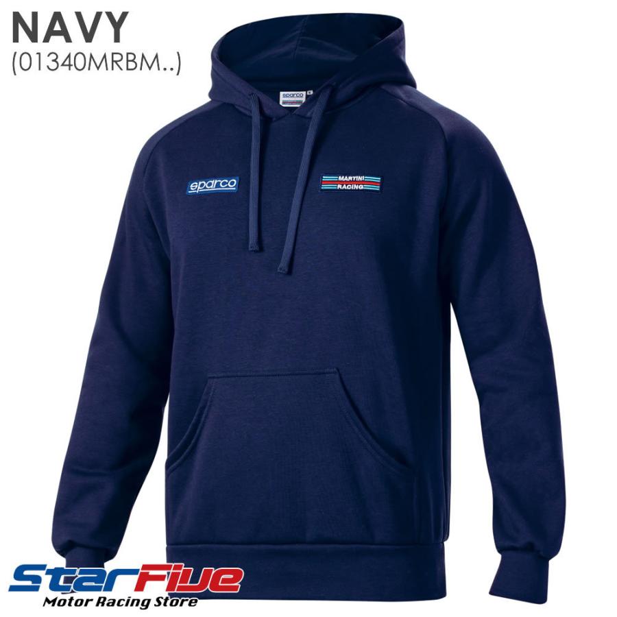 スパルコ×マルティーニレーシング フーデッドパーカー ビッグストライプ HOODIE BIG STRIPES Sparco MARTINI RACING｜star5｜02