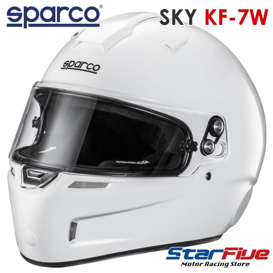sparco フルフェイスヘルメット ホワイト sparco スパルコ ヘルメット SKY KF-5W カート用 ホワイト スネルK2015
