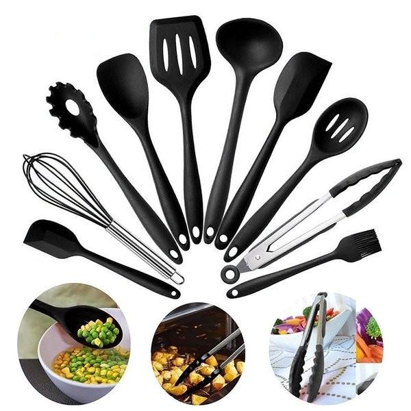 新生活 キッチンツール クッキング用品 シリコン製  10点 セット 引越し 耐熱 調理ツール 収納簡単 安全　送料無料 | 