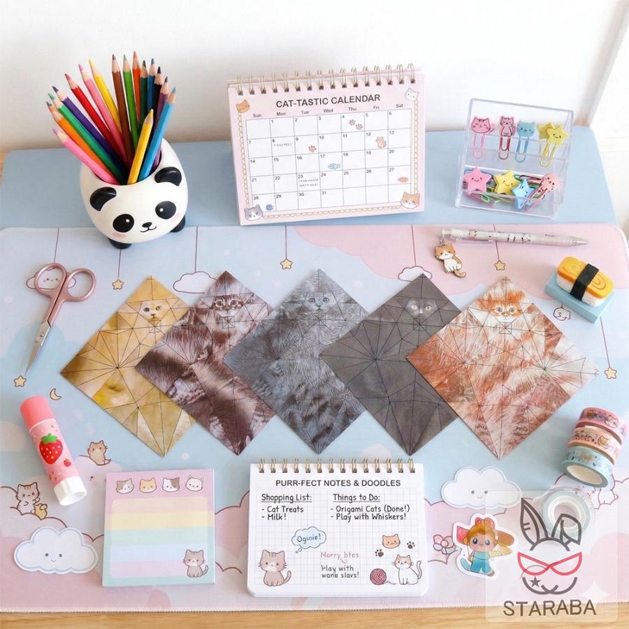 猫の折り紙 ねこの折り紙 リアル折り紙 かわいい おしゃれ 50匹の猫 3D リアル折り紙 ワンちゃんの折り紙 犬の折り紙 どうぶつの折り紙 メール便 ギフト |  | 06