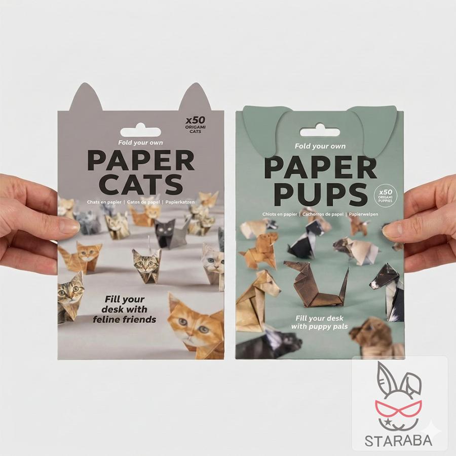 猫の折り紙 ねこの折り紙 リアル折り紙 かわいい おしゃれ 50匹の猫 3D リアル折り紙 ワンちゃんの折り紙 犬の折り紙 どうぶつの折り紙 メール便 ギフト |  | 08