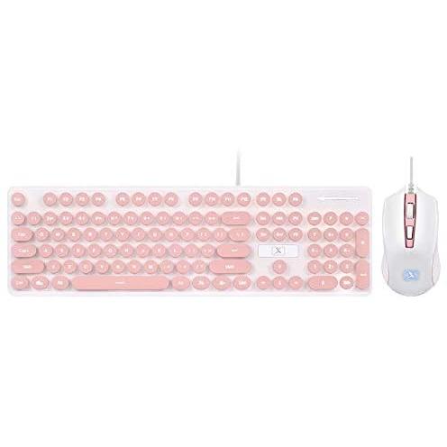 キーボードマウスセット ピンクかわいいキーボード タイプライター風 英字キーボード メンブレン式 オフィス 英字配列 送料無料 128 Staraba 通販 Yahoo ショッピング