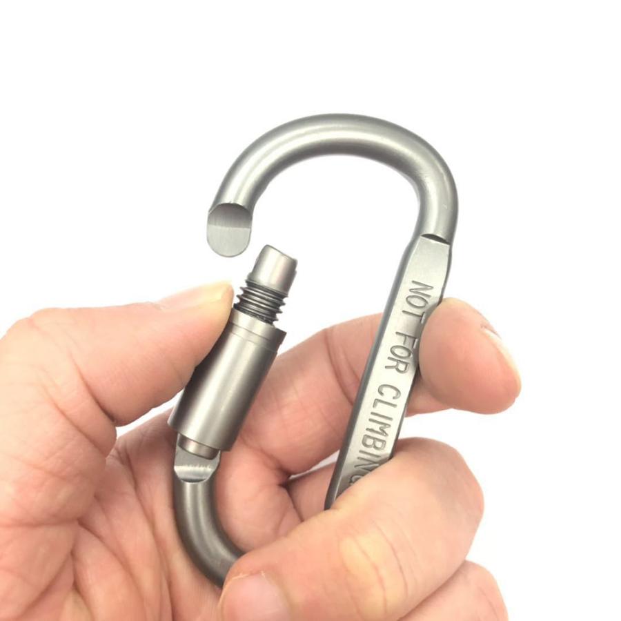 カラビナ 5個セット アルミ 8cm キーリング キーホルダー Dリング