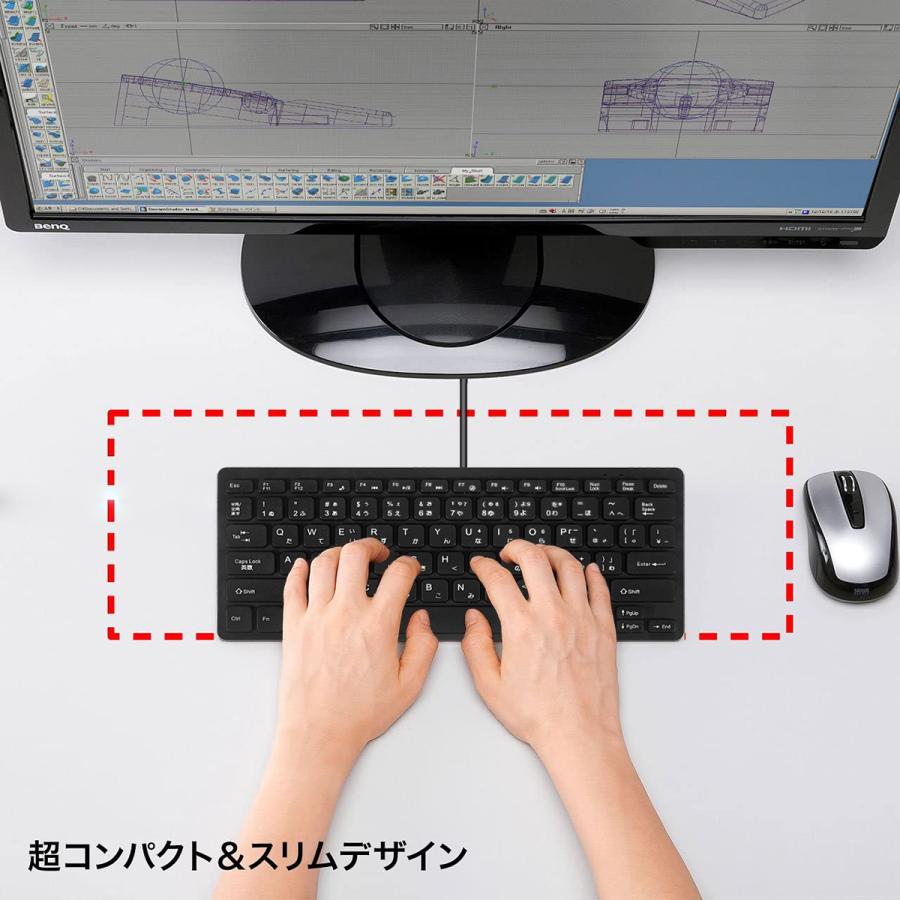 日本語配列キーボード コンパクト キーボード テレワーク 静音 オフィス 有線   送料無料 |  | 06