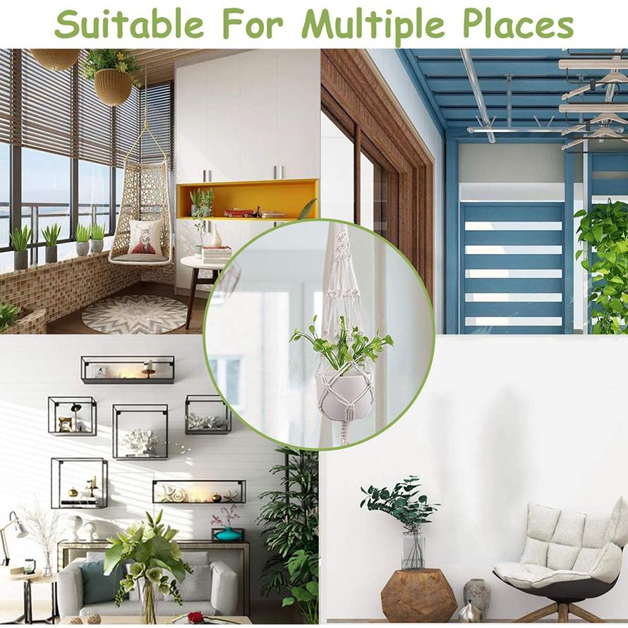 プラントハンガー 吊りスタンド 屋外 屋内 植物 ハンガーマクラメ 観葉植物 吊り下げ ロープ ハンギングプランター 送料無料 ※プランターは付属してません |  | 02