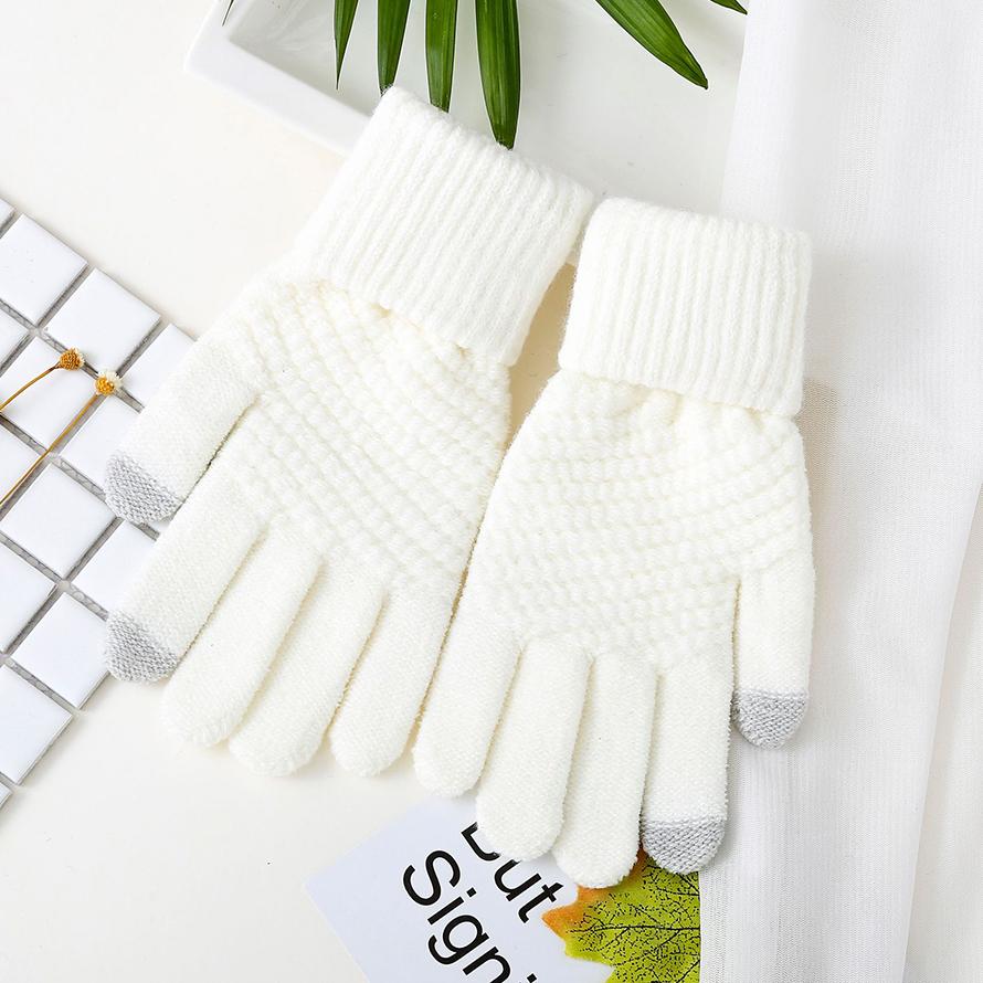 可愛い シンプル 手袋 スマホタッチ 毛糸 スマホ対応手袋 スマートフォン 滑り止め グローブ タッチパネル ポイント消化 送料無料 |  | 10