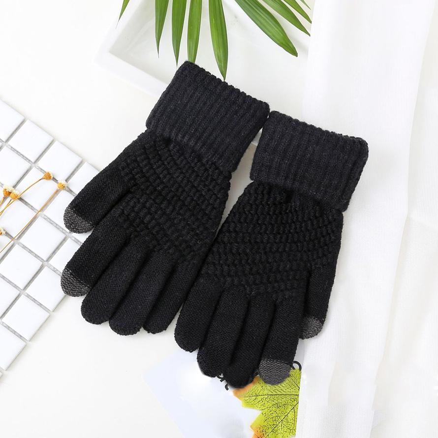 可愛い シンプル 手袋 スマホタッチ 毛糸 スマホ対応手袋 スマートフォン 滑り止め グローブ タッチパネル ポイント消化 送料無料 |  | 06