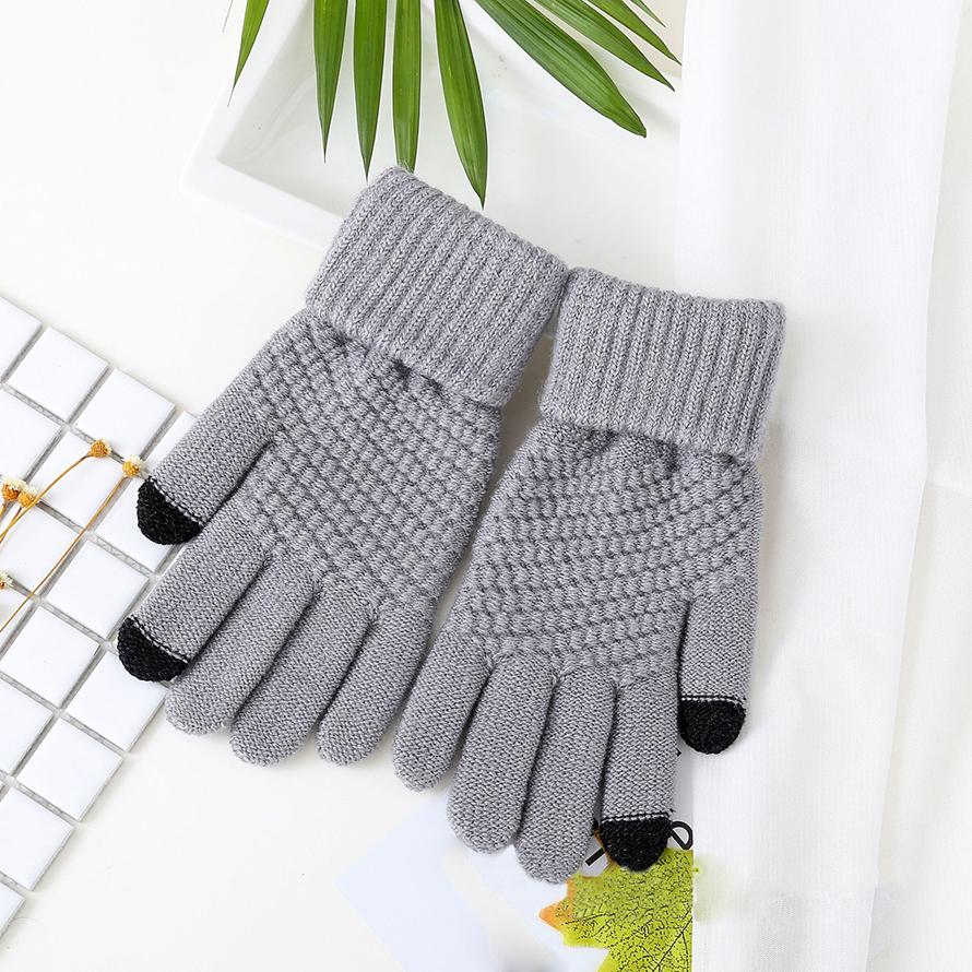 可愛い シンプル 手袋 スマホタッチ 毛糸 スマホ対応手袋 スマートフォン 滑り止め グローブ タッチパネル ポイント消化 送料無料 |  | 07