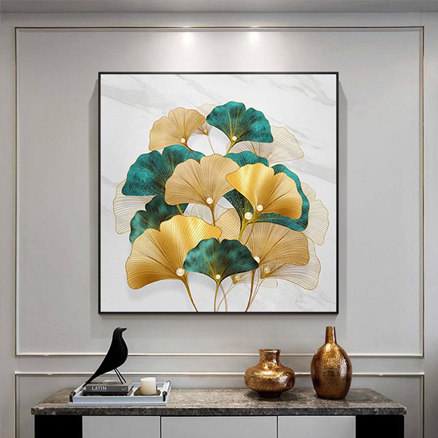 絵画 インテリア 絵 ファブリック 植物 ナチュラルライン 人気40×40cm 正方形 壁掛け 額入り画 額付き アートパネル リビング