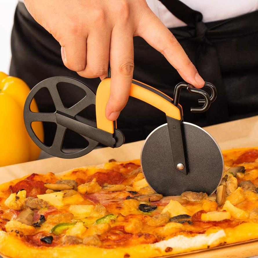 ピザカッター 自転車　ピザ 小 ピザ調理器具　ピザナイフピザ作り道具 お好み焼き　好み焼きカット　送料無料 |  | 04