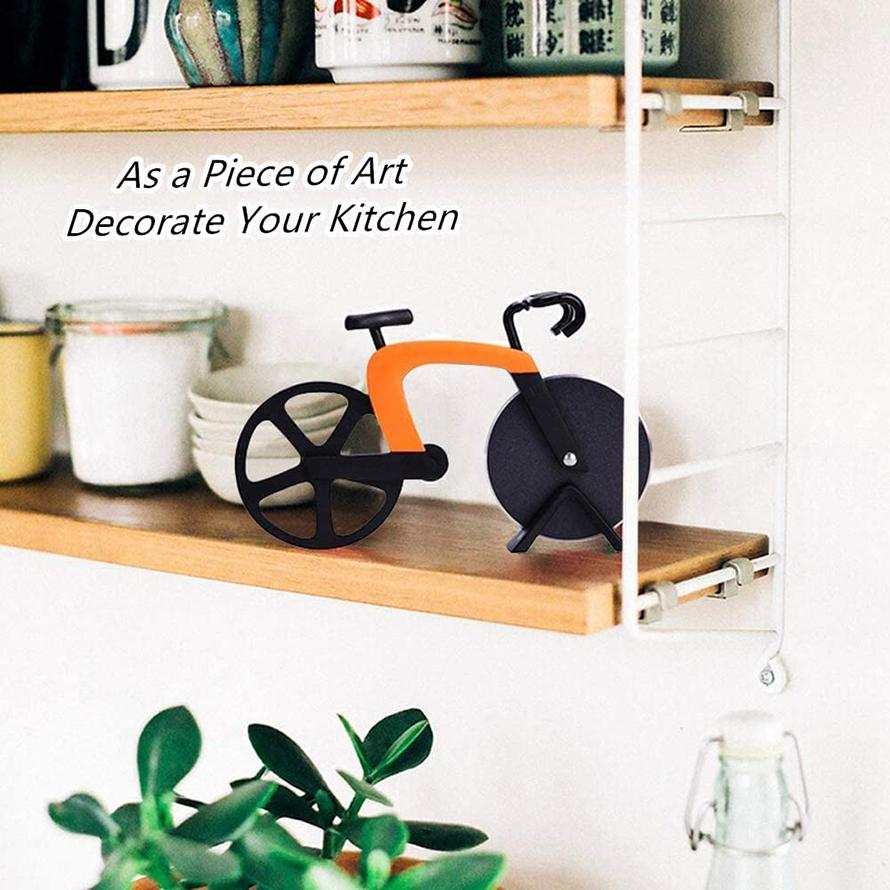 ピザカッター 自転車　ピザ 小 ピザ調理器具　ピザナイフピザ作り道具 お好み焼き　好み焼きカット　送料無料 |  | 06