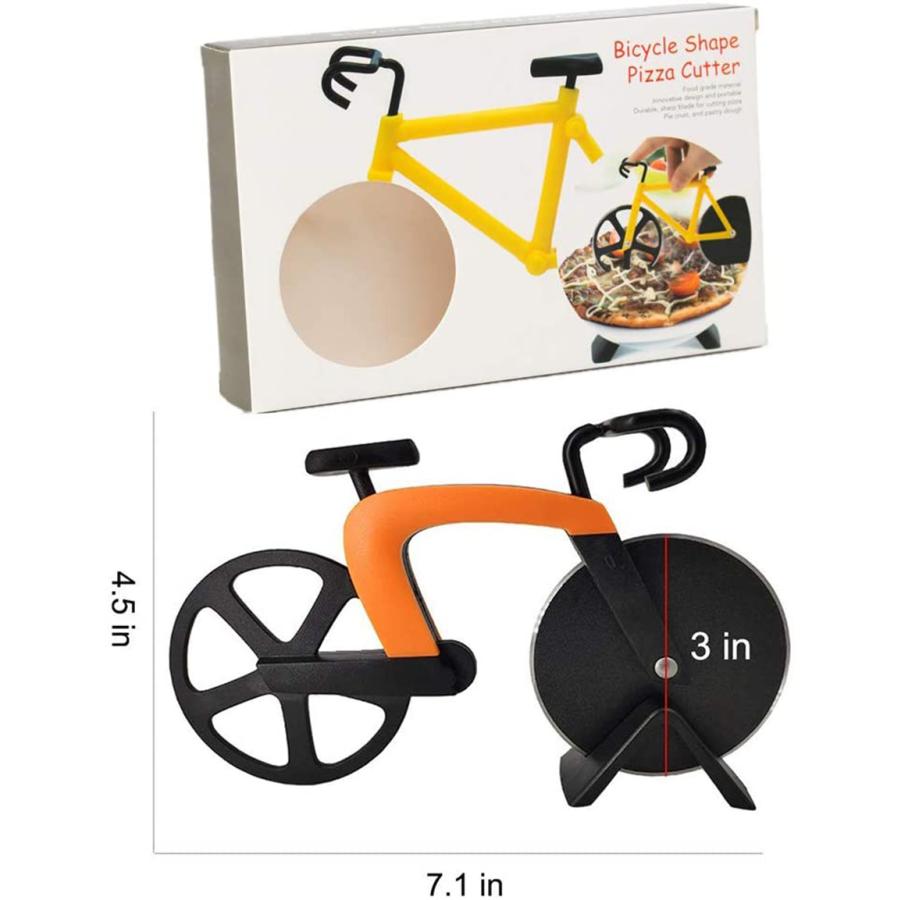 ピザカッター 自転車　ピザ 小 ピザ調理器具　ピザナイフピザ作り道具 お好み焼き　好み焼きカット　送料無料 |  | 08