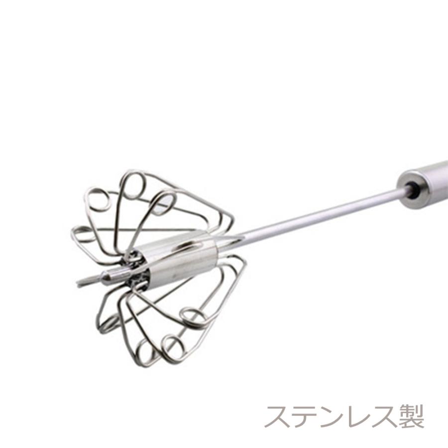 半自動 泡立て 押すと回転 泡立て器 ステンレス  製菓道具  キッチンツール キッチン用品  一人暮らし 引っ越し祝い 送料無料 |  | 03