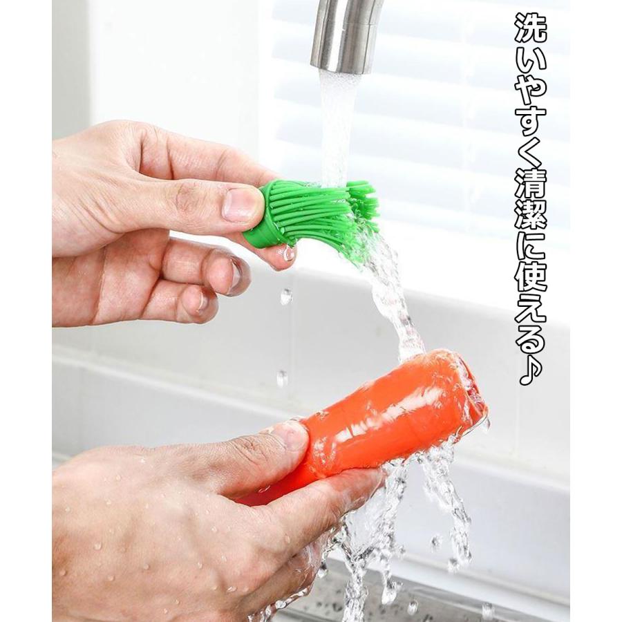 油引き　油ひき　オイルブラシ　鉄板・お好み・たこ焼き用品　シリコン製　人参（ 油ひき 料理ハケ 　刷毛　はけ ハケ 料理ハケ ）送料無料 |  | 02