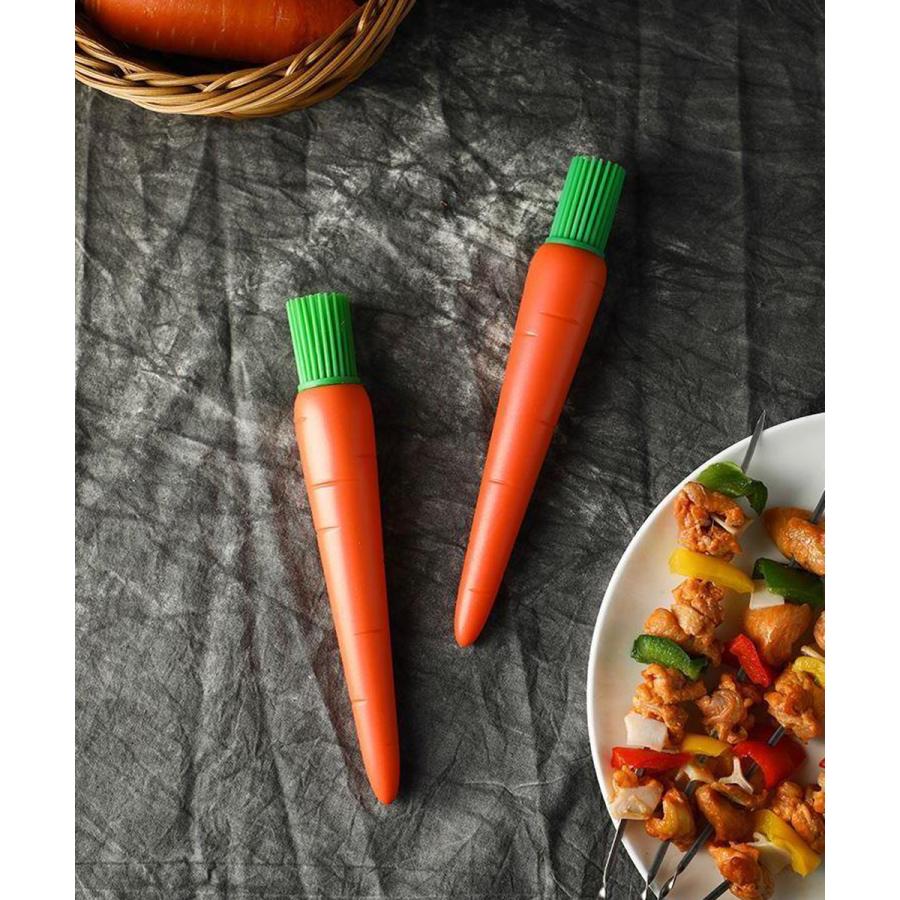 油引き　油ひき　オイルブラシ　鉄板・お好み・たこ焼き用品　シリコン製　人参（ 油ひき 料理ハケ 　刷毛　はけ ハケ 料理ハケ ）送料無料 |  | 04