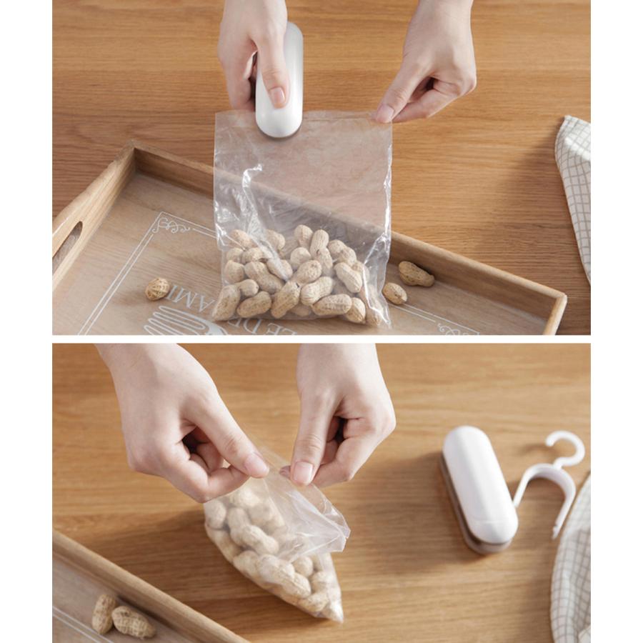 クリップシーラー フードシーラー シーラー 家庭用 ヒートシーラー 電池式 食品袋の再密封 フードクリップ イージーシーラー 密封 送料無料 |  | 03
