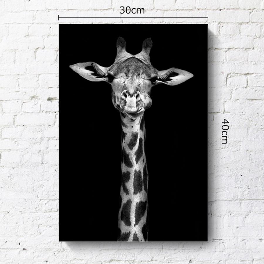 モノトーン 絵画 2枚セット インテリア ファブリック 絵 キリン
