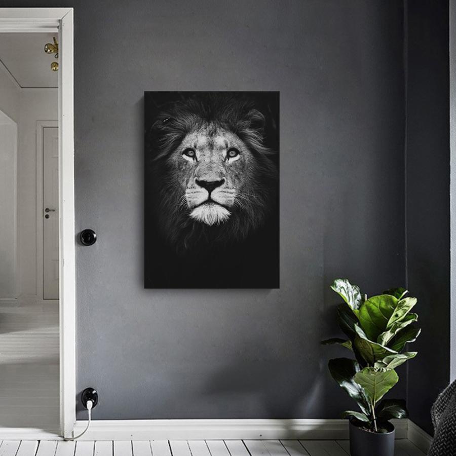 モノトーン 絵画 インテリア ファブリック 絵 キリン ライオン ゾウ
