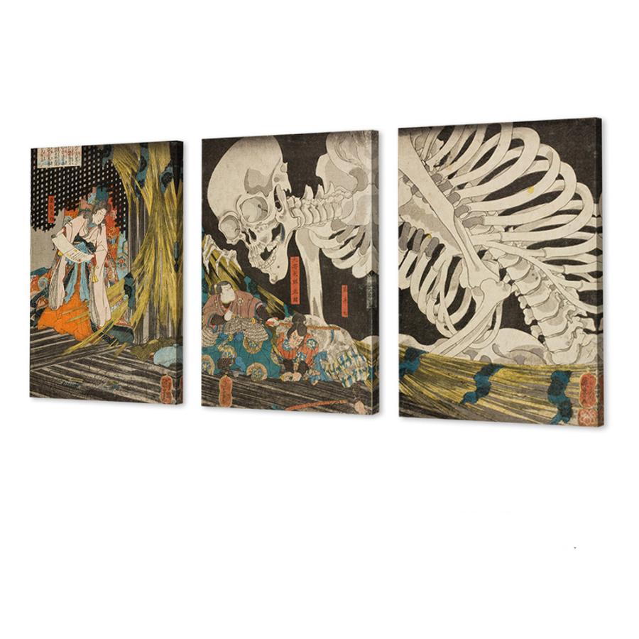 歌川 国芳 絵画 ドクロ インテリア 絵 アートフレーム 浮世絵 妖怪