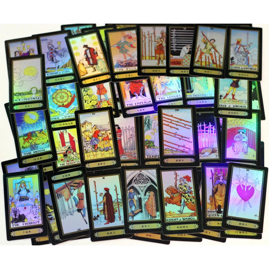 タロットカード ウェイト版 女王タロット 占い 78枚(大アルカナ22枚　小アルカナ56枚) 読み取りやすい絵柄　英文説明書 送料無料 |  | 13