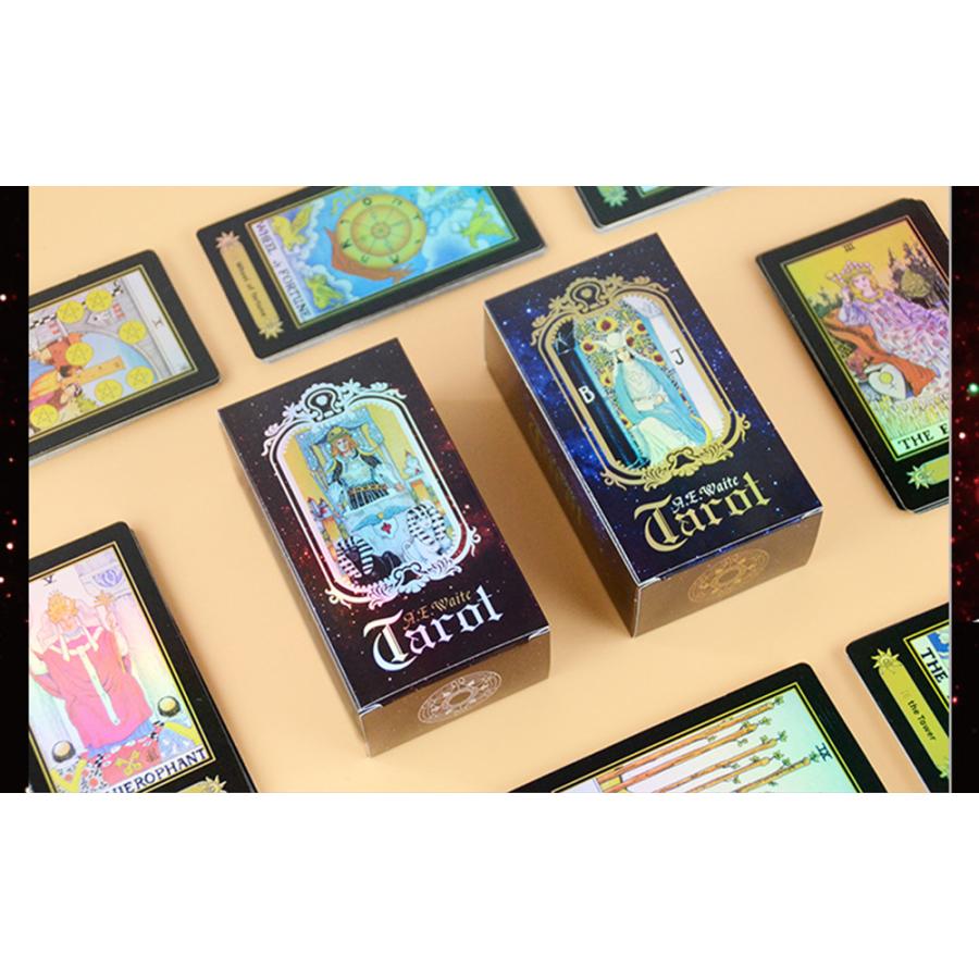 タロットカード ウェイト版 女王タロット 占い 78枚(大アルカナ22枚　小アルカナ56枚) 読み取りやすい絵柄　英文説明書 送料無料 |  | 07
