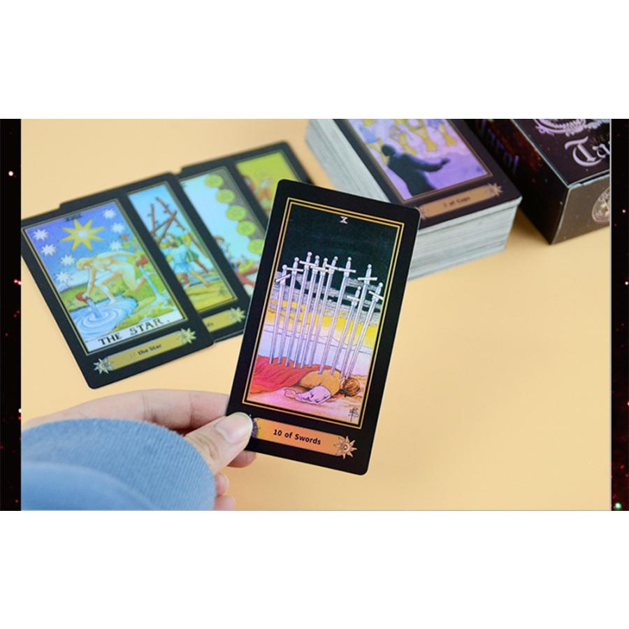 タロットカード ウェイト版 女王タロット 占い 78枚(大アルカナ22枚　小アルカナ56枚) 読み取りやすい絵柄　英文説明書 送料無料 |  | 08
