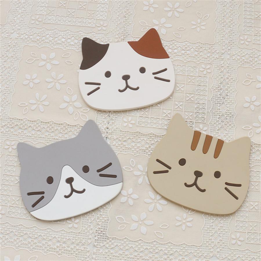 コースター かわいい インスタ映え シリコン製 猫 ねこ ネコ 猫型 ギフト プレゼント おしゃれ インテリア雑貨 店舗 ３枚セット 送料無料 |  | 04