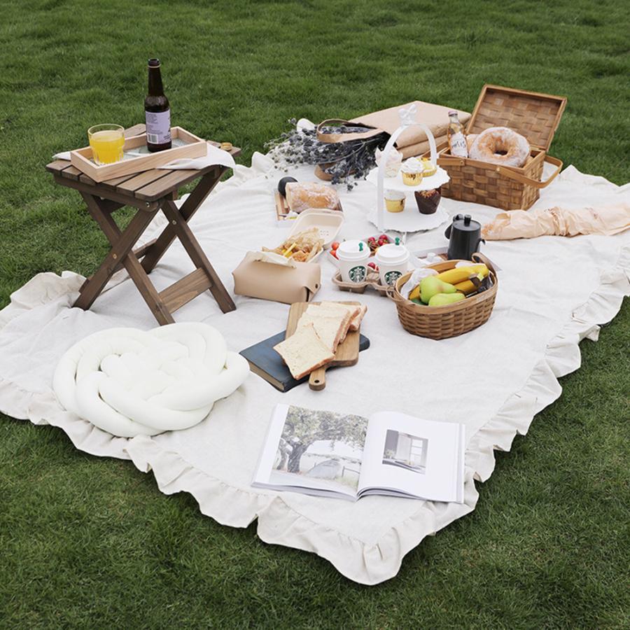 フタ付 ピクニックバスケット ピクニック かご 編み ラタン 藤