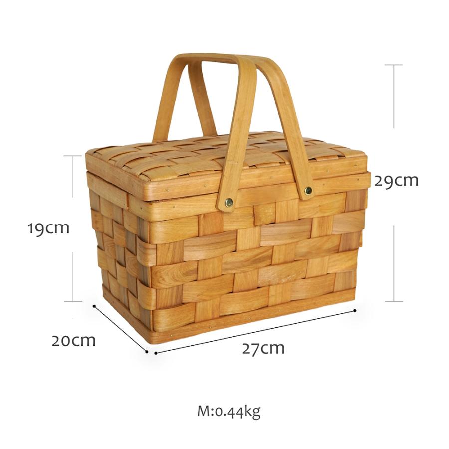 フタ付 ピクニックバスケット ピクニック かご 編み ラタン 藤