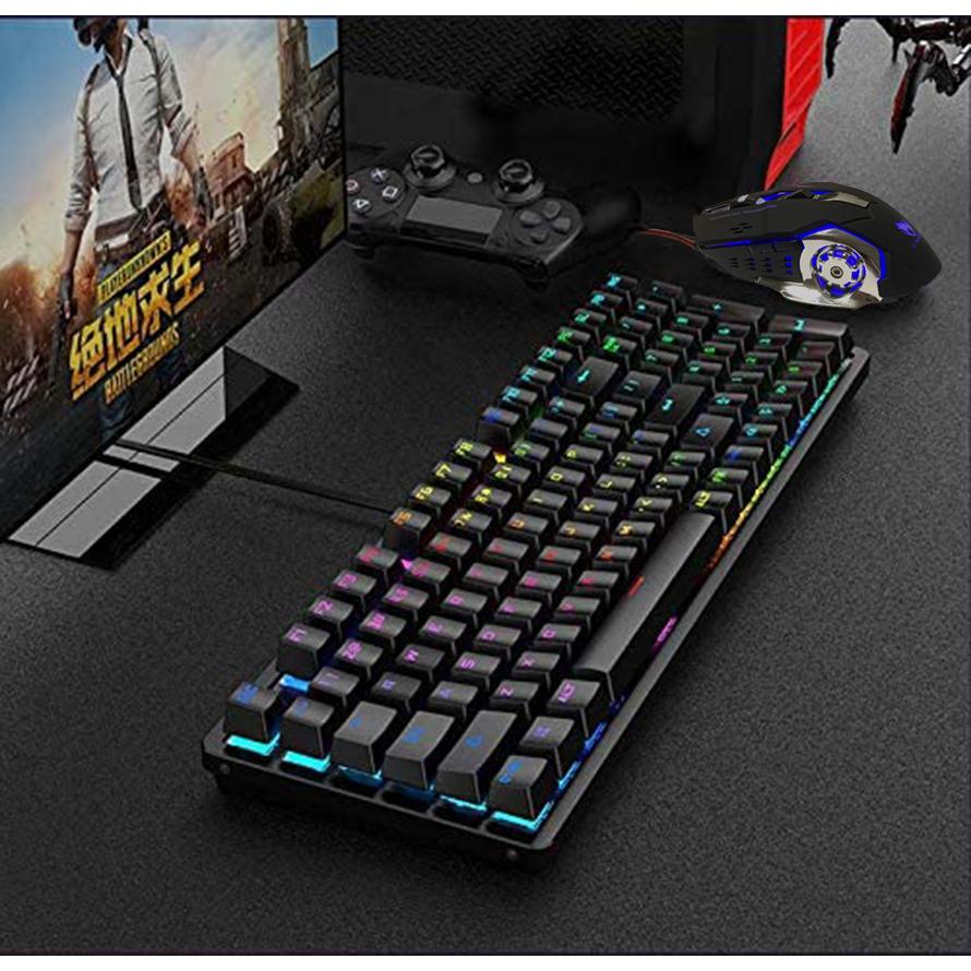 キーボード マウス ゲーミングキーボードマウスセット 赤軸 メカニカル