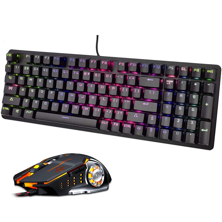 キーボード マウス ゲーミングキーボードマウスセット 赤軸 メカニカル