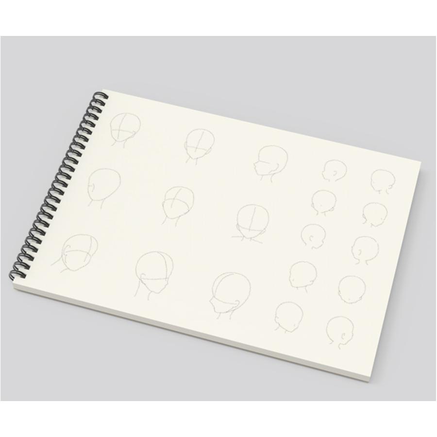 人物画練習帳 練習　人の顔　描き方　描く　A4 50枚入り 絵の上達を目指して練習していきましょう！ 送料無料 |  | 07