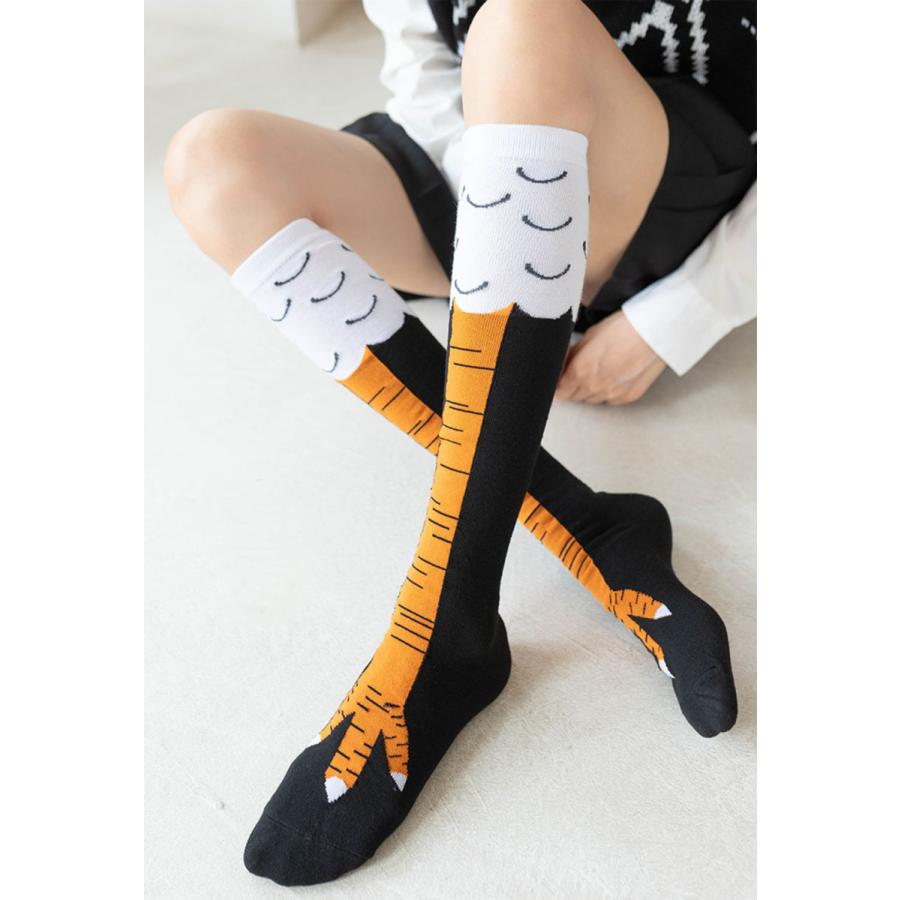 鳥足ソックス にわとりの足 ソックス ニーハイ ハイソックス おもしろ靴下 おもしろい ウケる １足組 送料無料 |  | 06