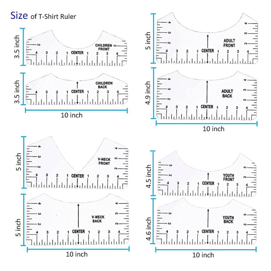 Tシャツ定規 Tシャツ印刷定規ガイド 製図 定規 メジャー 手作り ハンドメイド スケール定規 手芸用品