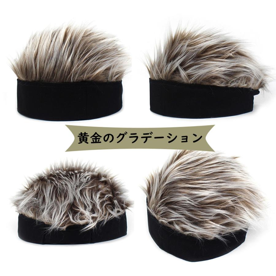 ウィッグ付きキャップ ウィッグ付き帽子 カツラキャップ  メンズ フェイクファー コスプレ変装用 面白いグッズ パーティー 変装 イベント 学園祭 仮装 送料無料 |  | 02