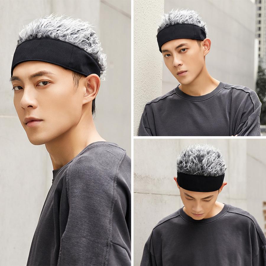 ウィッグ付きキャップ ウィッグ付き帽子 カツラキャップ  メンズ フェイクファー コスプレ変装用 面白いグッズ パーティー 変装 イベント 学園祭 仮装 送料無料 |  | 03