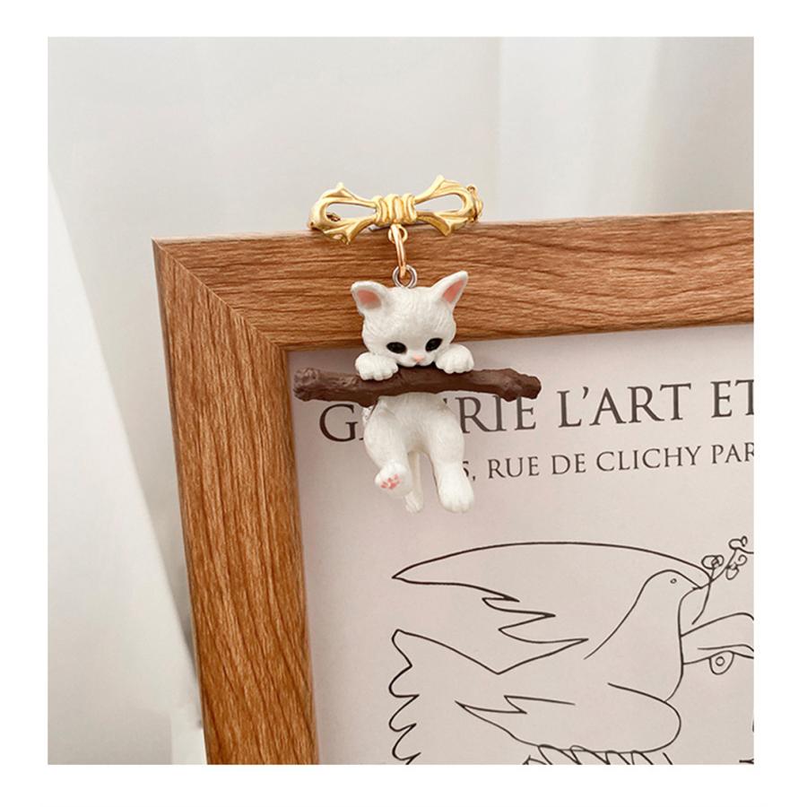 ねこブローチ 猫　動物ブローチバッジ　ネコ　動物 アクセサリー 小物 帽子やバッグのアクセントに  プレゼント  おしゃれ 母の日 送料無料 |  | 05