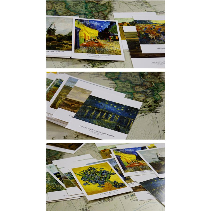 ゴッホ　モネ インテリア用ポストカード 海外製カード インテリア デザイン おしゃれ 雰囲気 海外製カード　癒し102x142mm 別柄 30枚セット 送料無料 |  | 03