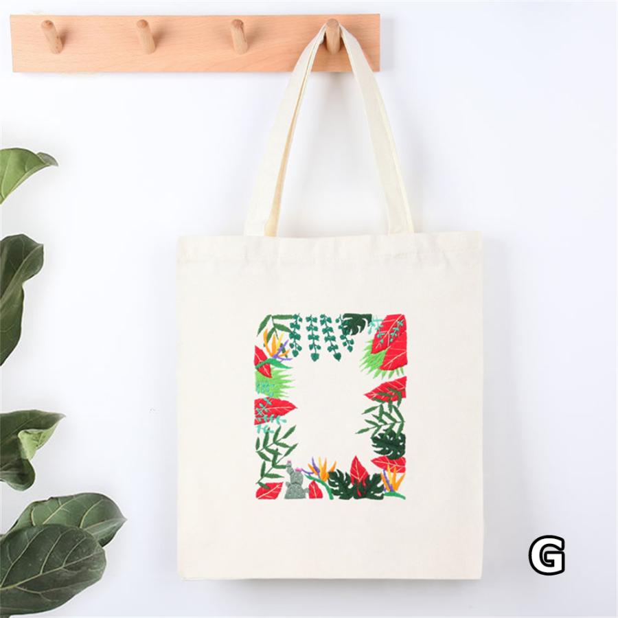 ハンドメイド刺繍トートバッグ 手刺繍 お花 トート バッグ - gao-official | minne byGMOペパボ