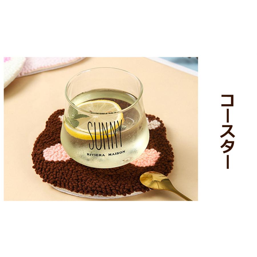 パンチニードル 材料道具キット コースター材料キット ニードルパンチ 刺繍 手芸材料セット 刺繍枠 ニードルペン 図案 布セット 毛糸 中級者向け 送料無料 |  | 10