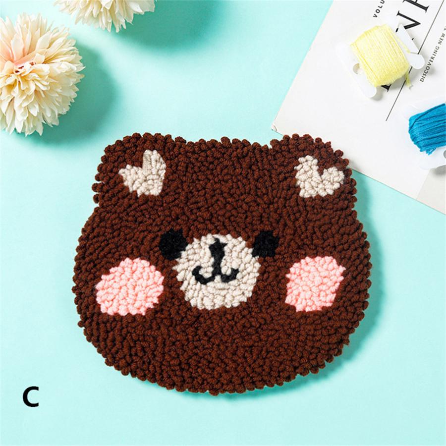 パンチニードル 材料道具キット コースター材料キット ニードルパンチ 刺繍 手芸材料セット 刺繍枠 ニードルペン 図案 布セット 毛糸 中級者向け 送料無料 |  | 07